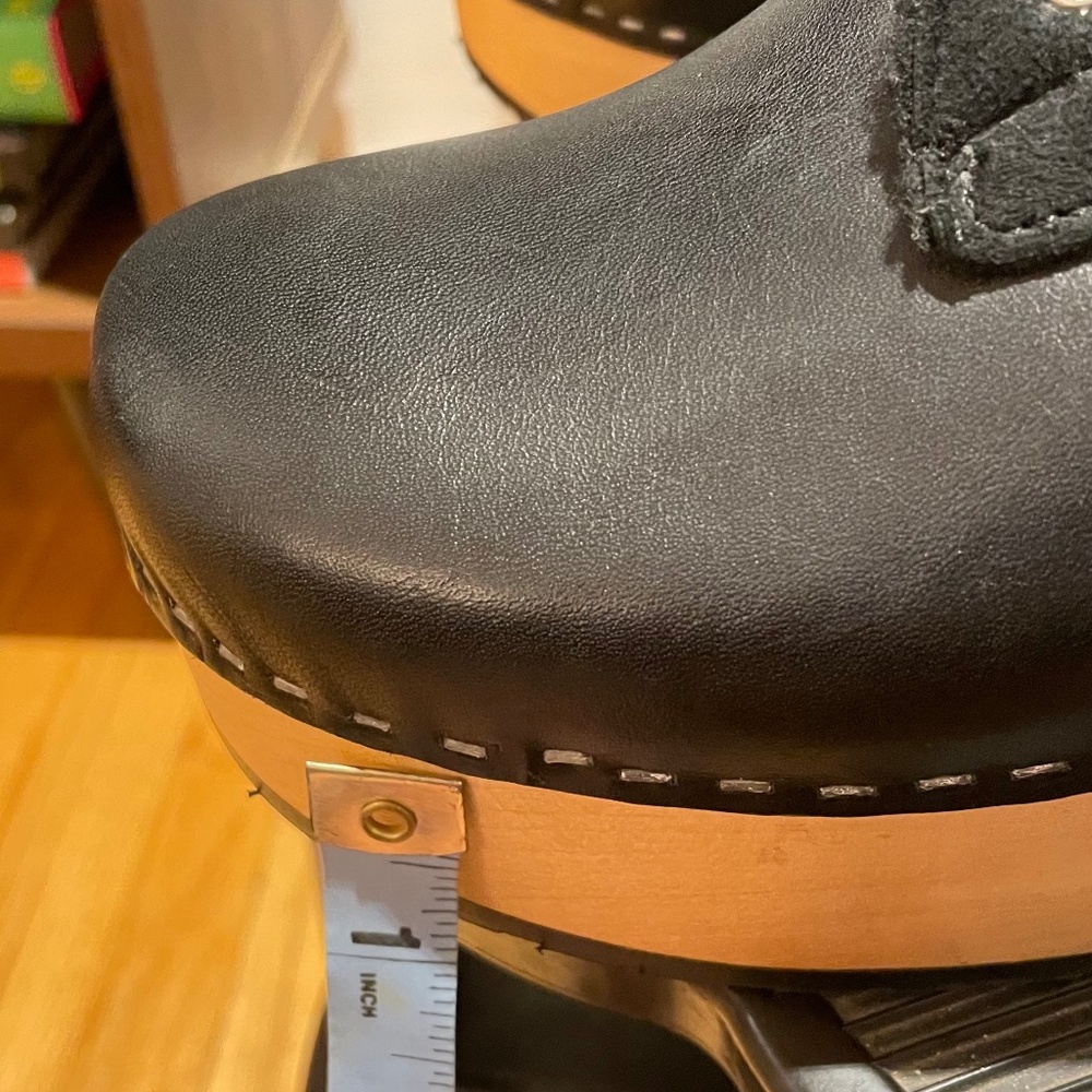 Swedish Hasbeens "Hippie Lace Up" Black Size 41 - Picture 8 of 8